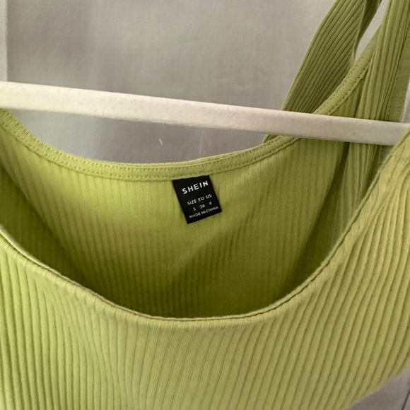 Green Bodysuit with Bow Shoulder Ties - Picture 2 of 2